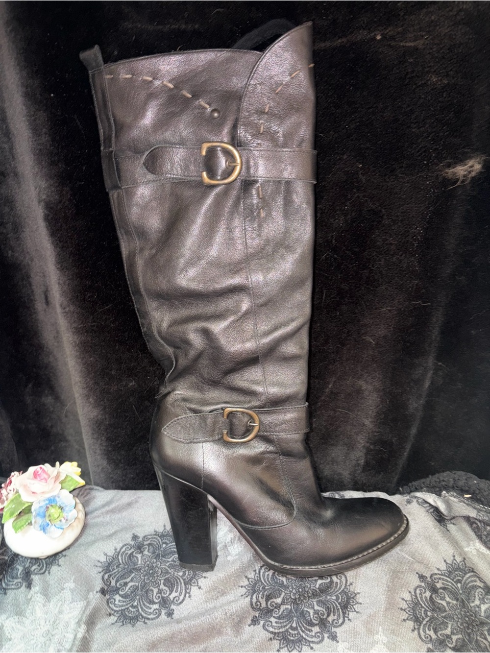 Nordstrom Black Buckle Boots